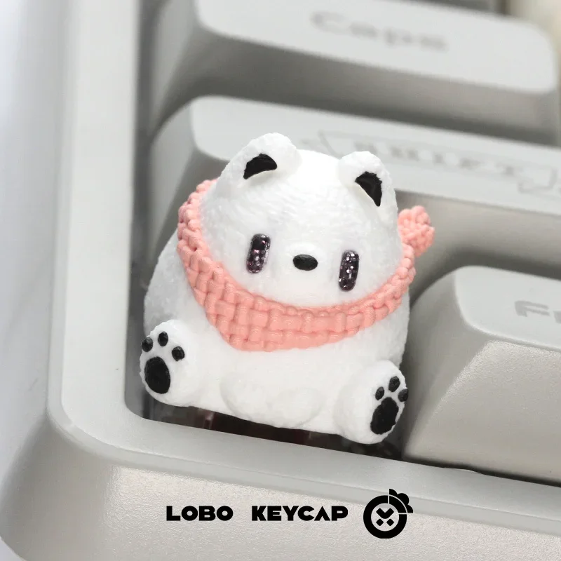 Cartoon Dog Keycap Resin Three-dimensional Personality Key Caps for Mechanical Keyboard Pc Gaming Accessories Cute Girls Gift