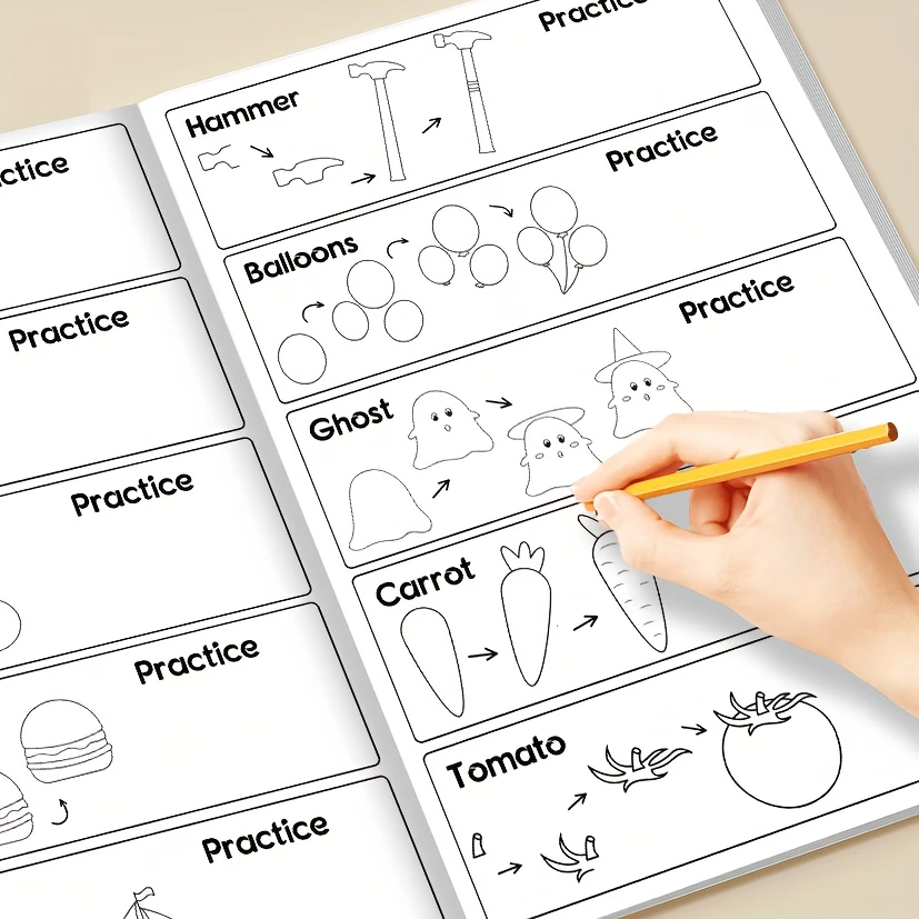 Step by step drawing book, guide for painting enthusiasts, creative learning, durable paper, step-by-step guide