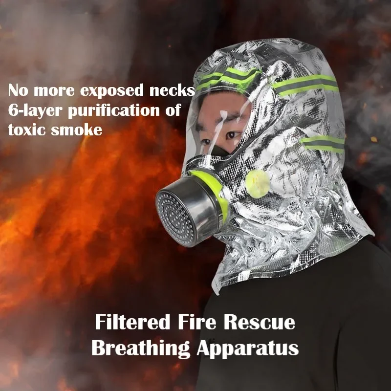 TZL30B Filter Type Fire Self-Rescue Breathing Apparatus Fire Escape Mask Household Gas Smoke Mask Large Window Reflective Strip