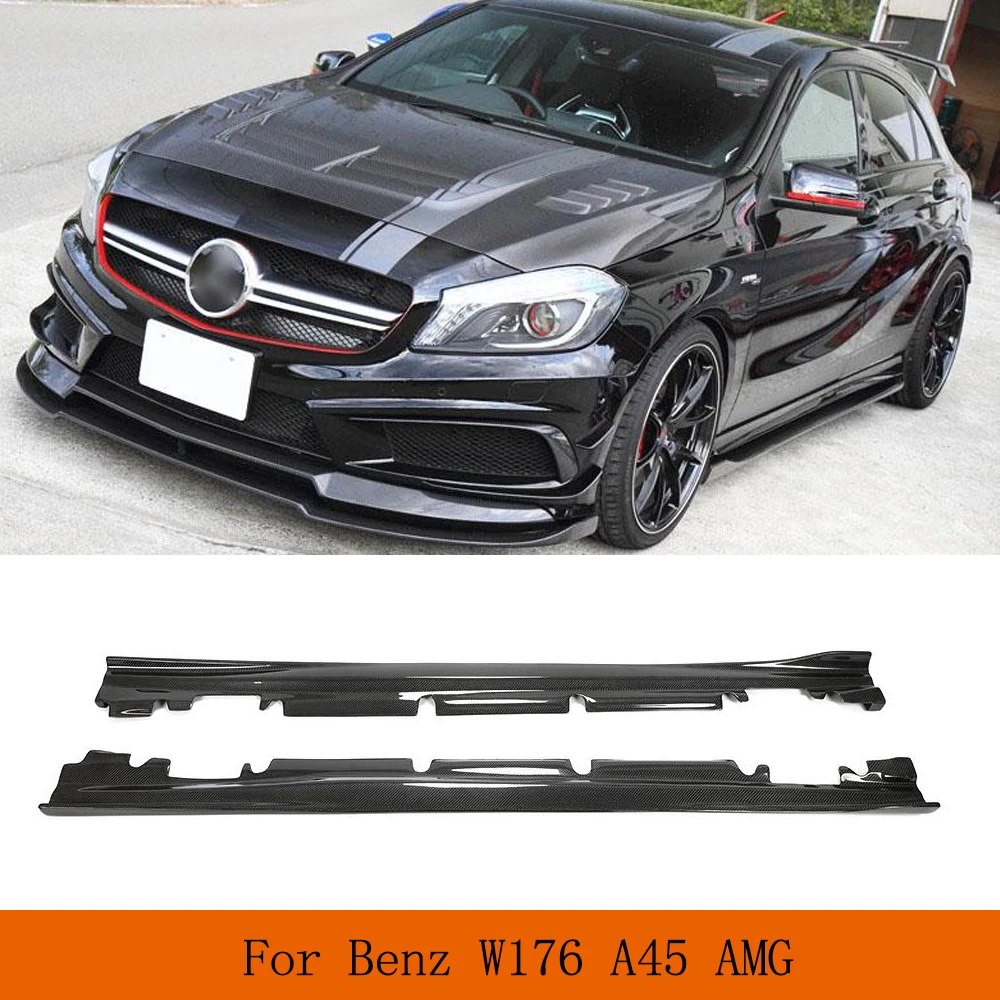 

Carbon Fiber Side Skirt for Mercedes-Benz W176 2013-2018 A Class Sport A45 AMG A180 A200 A45 CLA-class CLA200 CLA220 CLA45