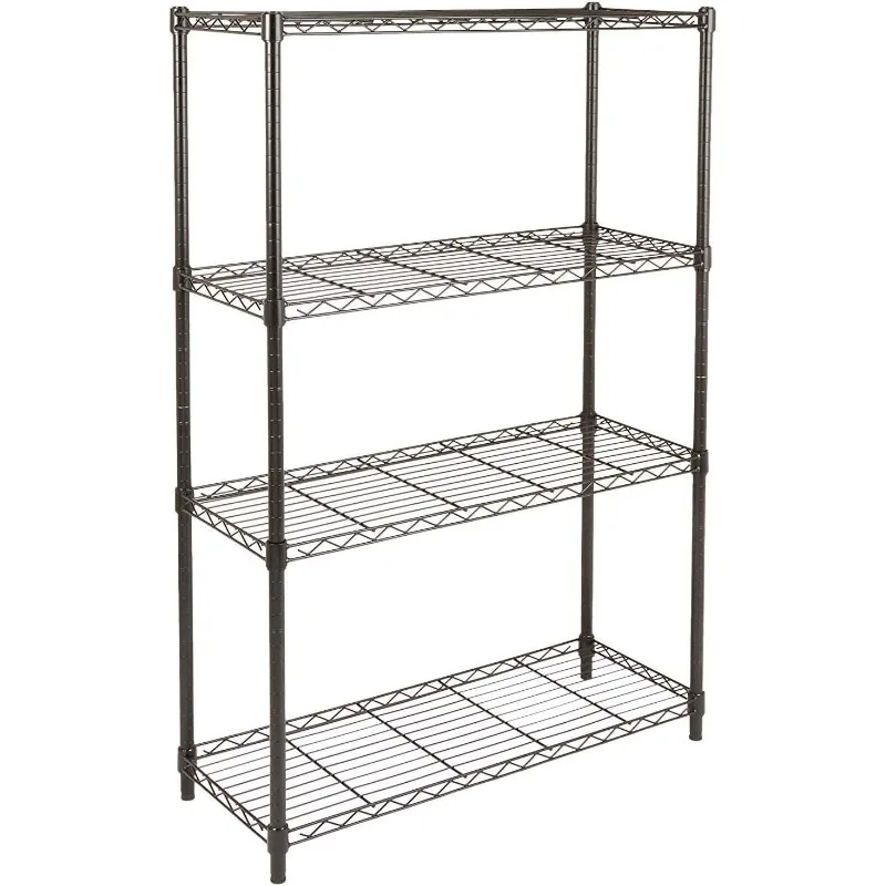 4-Shelf Adjustable Heavy Duty Steel Wire Rack Storage Shelving Organizer for Kitchen, Garage, 36