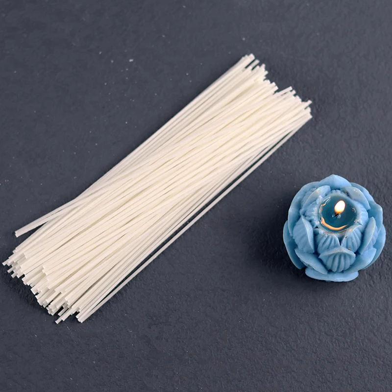 100Pcs /set Waxed Cotton Candle Wicks Set Smokeless Wax Core DIY Soy Wax Core Woven Kerosene Lamp Candles Making Supplies