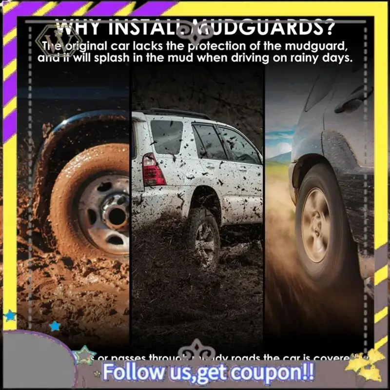 ABXV-4PCS Car Mudguard Mud Flaps Splash Mud Guard Fender For Mazda 3 2004-2008 Car Accessories