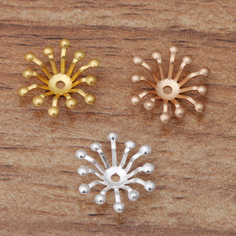 BoYuTe Wholesale Brass Flower Bead Caps Handmade Materials Diy Jewelry Accessories and Components
