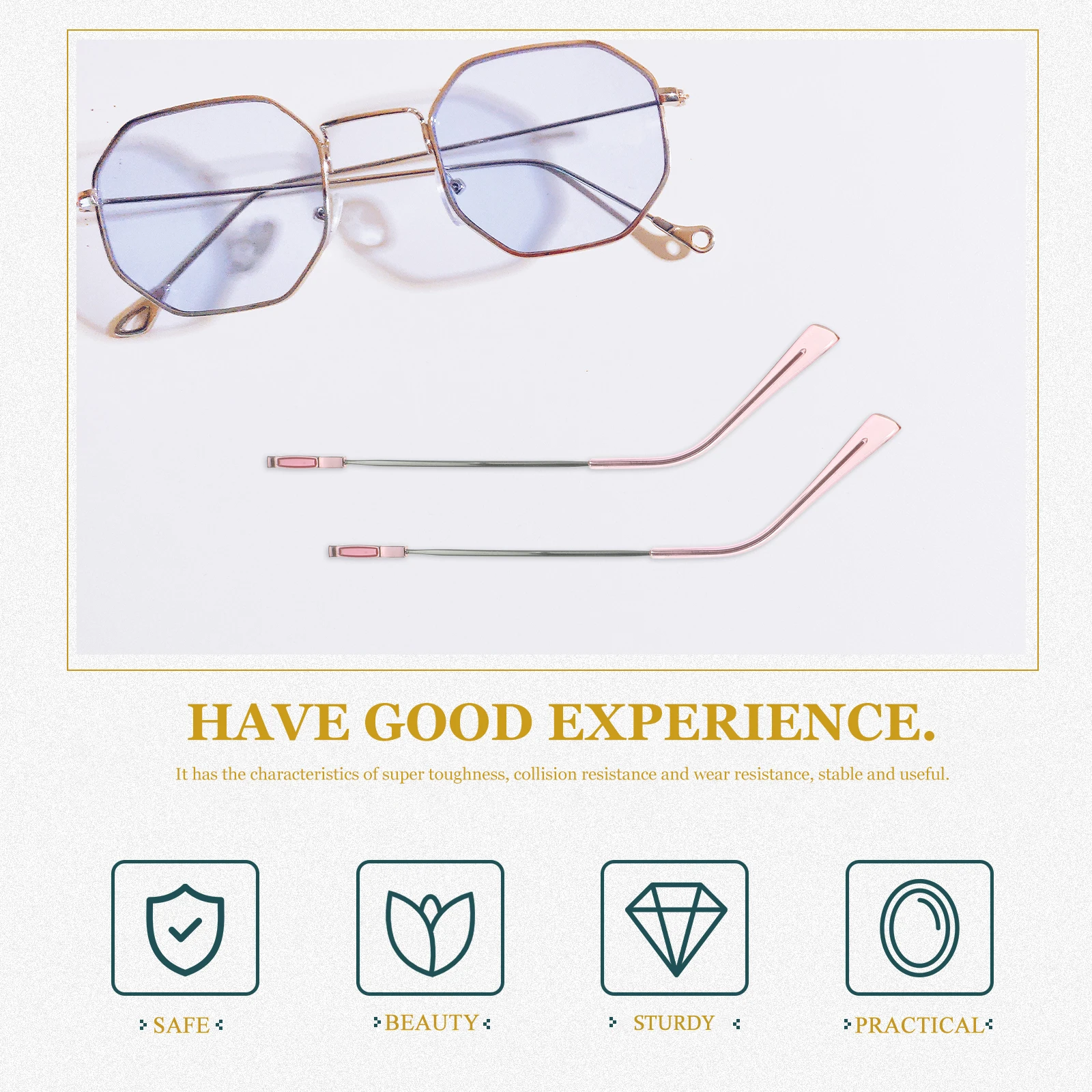 

Memory Leg Accessories Glasses Temple Replacement Spectacle Legs Arms for Sunglasses Metal