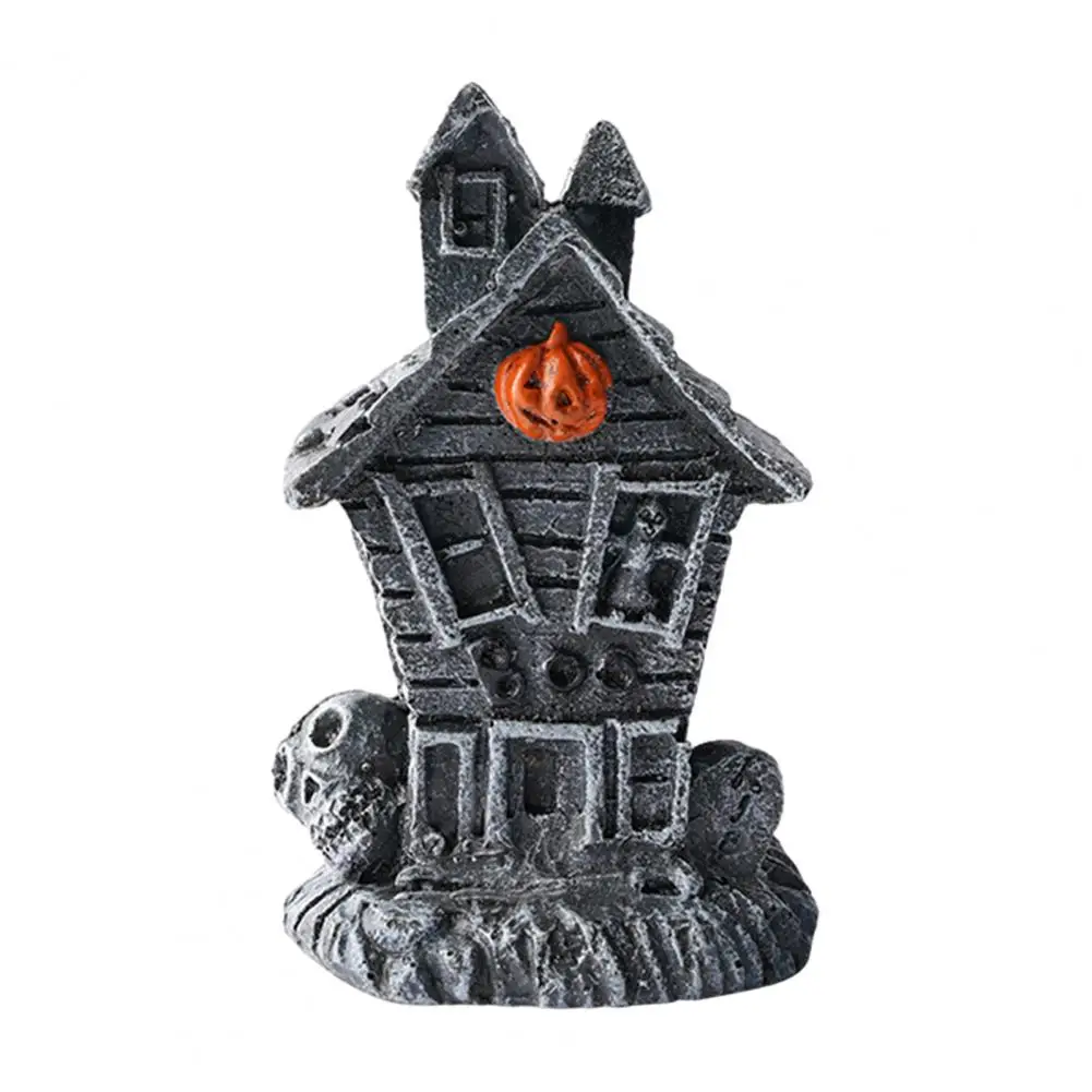 

Halloween Haunted House Ornament Spooky Desktop Halloween Ornament Dark Haunted House Shape for Halloween Party Decor