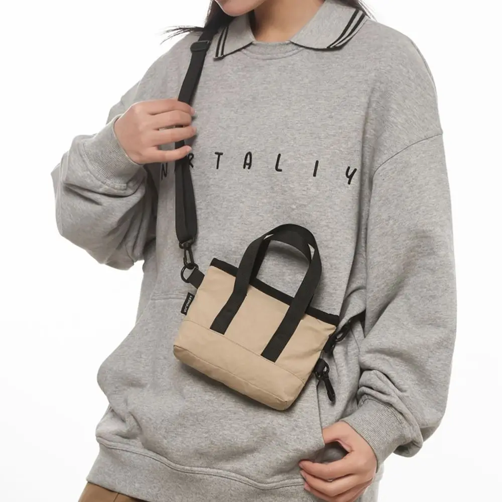 

Zipper Large Capacity Men Crossbody Bag Nylon Harajuku Single Shoulder Bag Korean Style Coin Pouch Men Purse Male