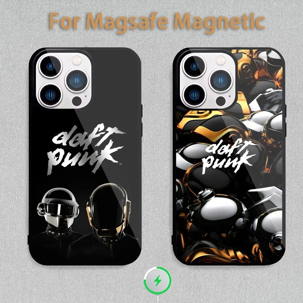 The Band D-Daft P-Punk Phone Case For Magnetic Inductive Charging iPhone 11 12 13 14 15 Max Pro Mini Plus Shell