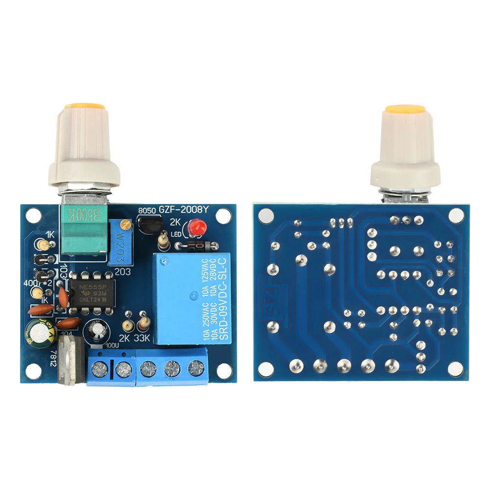 1-8HZ Adjustable Frequency Switch Relay 9-15V 10A Frequency Mixing Flash Motor Forward and Reverse Rotation Duty Cycle Control