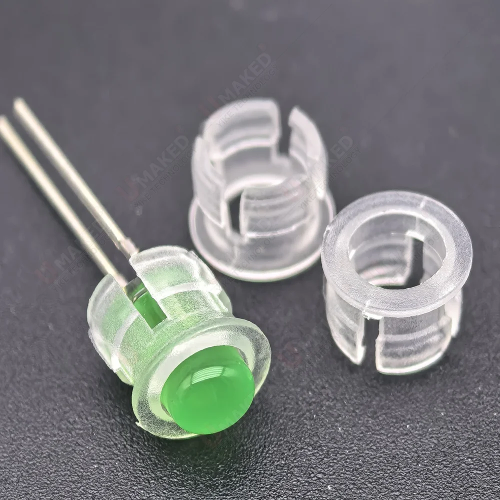 100Pcs White Plastic 3mm 5mm LED Holder Socket Clip Bezel Light Emitting Diodes Lamp Base Cover Plastic Display Blub Cup Case