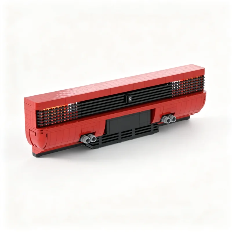 1195pcs MOC Icons 1 4 Testarossa Rear End Display Model Building Blocks Christmas Gift Education Assemble Creative Art Craft