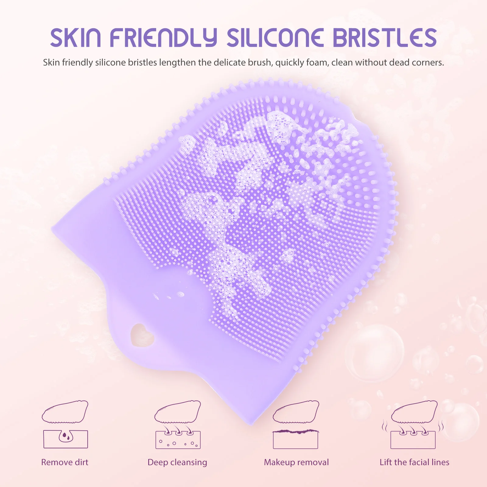 

Silicone Facial Cleansing Brush Glove Shape Soft Portable Face Cleaning Tool for Daily and Travel Use Deep Cleansing Exfoliator