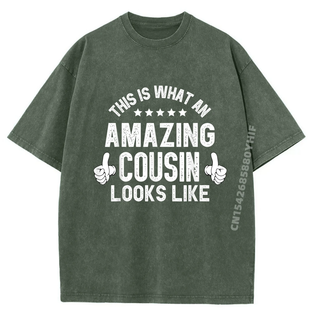 هذا هو ما يبدو ابن عم رائعًا مثل تي شيرت جرافيك تي شيرت رجالي مريح مغسول بأكمام قصيرة #2