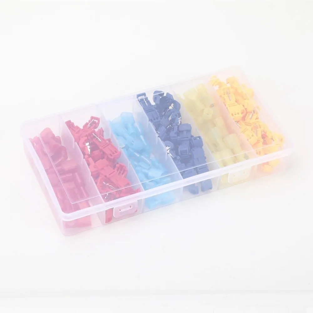 120pcs Peel-Free T-Tap Connector Efficient Wiring Waterproof Wire Splicing Terminal Insulated Clamp Type Quick Crimp Terminal