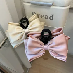Korean trendy big bows crab hair clips for girls clip pins woman hairstyles women's long hairpin barrettes tiaras accessories