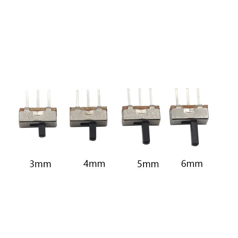 【100-20PCS】 SS12D00 SS-12D00 4MM 1P2T Toggle Switch Interruptor On-Off Mini 1 Way 2 Band Slide PCB Mount