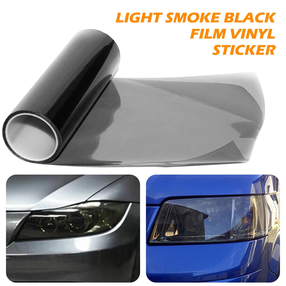 

30x150cm Light Black Tint Film Vinyl Sticker for Car Headlight Taillight Styling