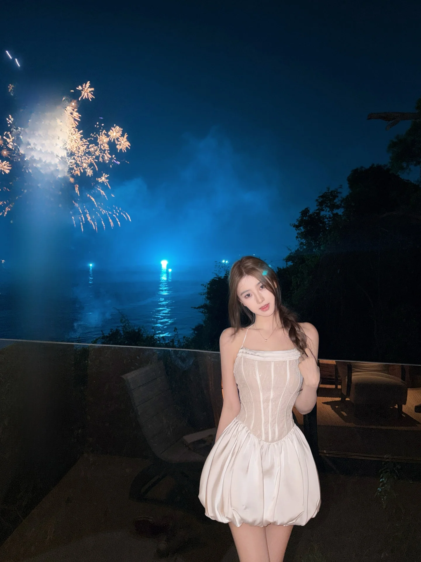 

OKMASHOP Star Night Girl Blooming Short Skirt Women's Summer High-End Feeling Birthday Dress Skirt Elegant Lady Style