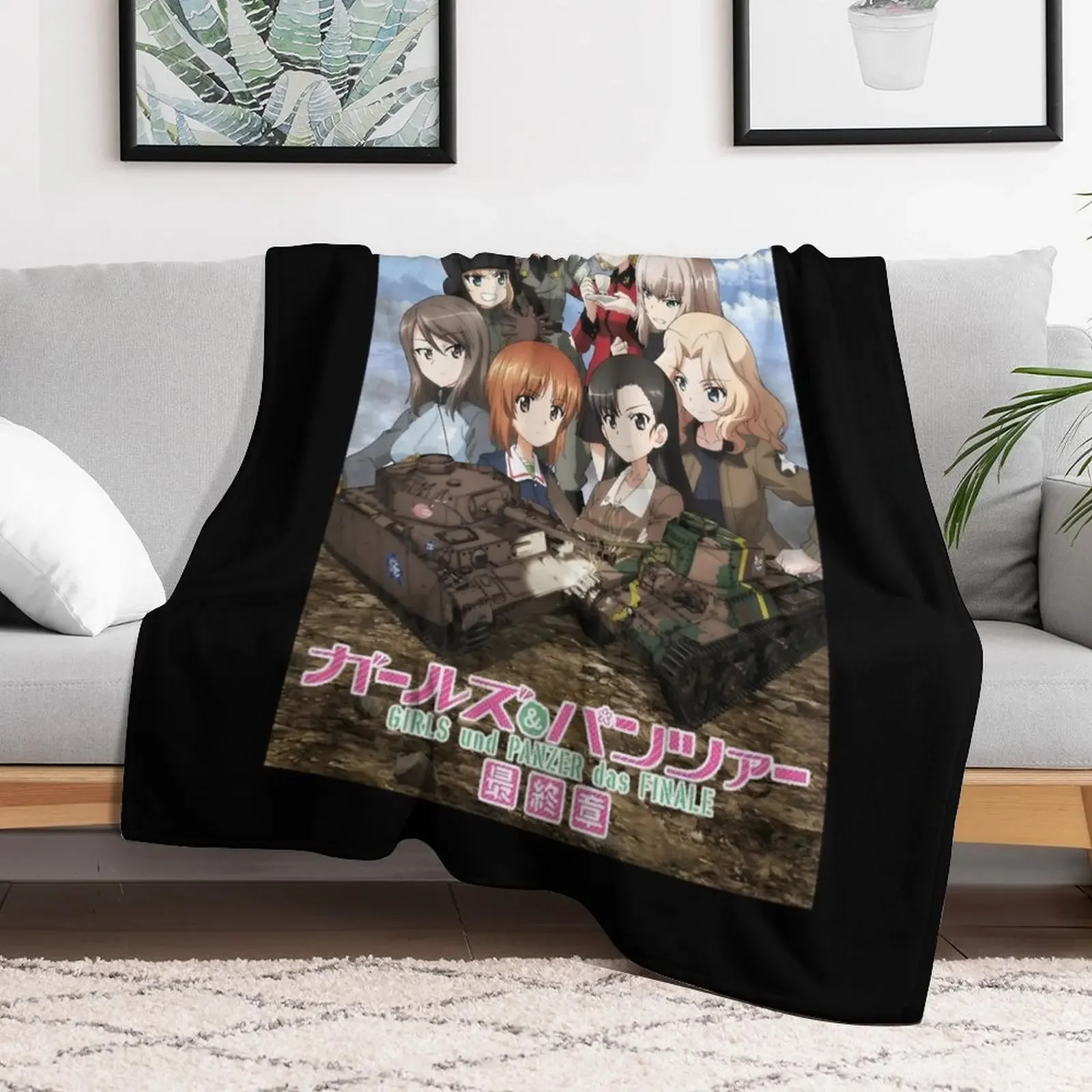 Women Men Girls Und Panzer The Finale Retro Vintage Throw Blanket Soft Flannels Custom Kid'S Blankets