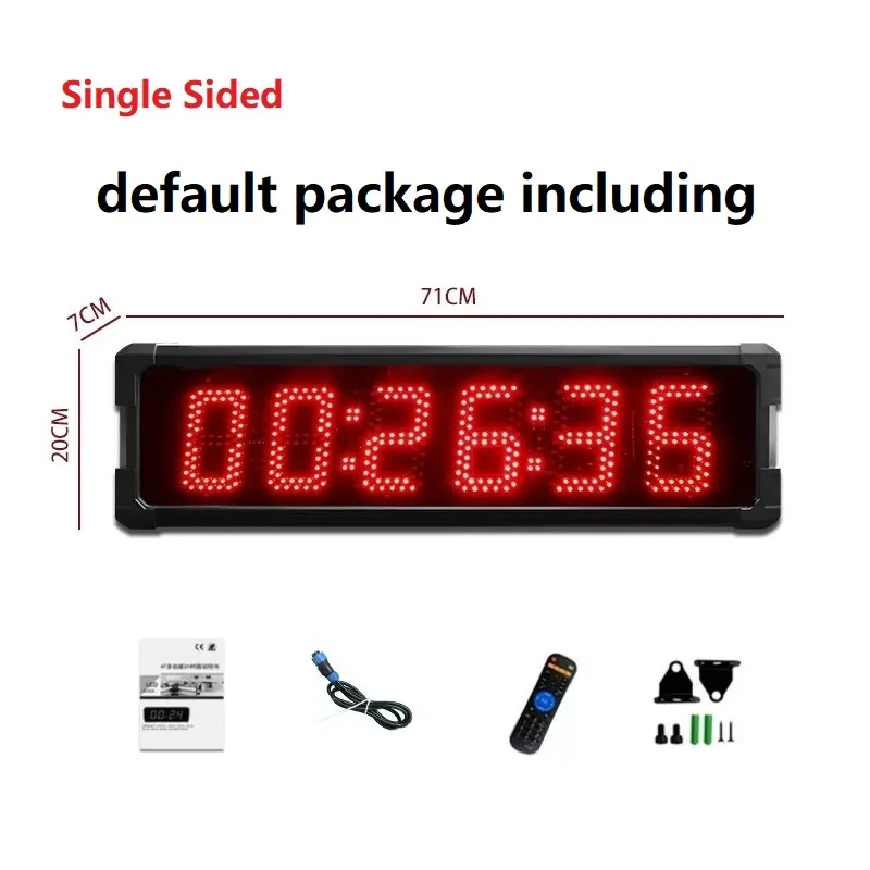 Dry Letter 5 Inches 6 Digits Large Size Clock 7 Segments Large Outdoor Waterproof Light Emitting Diode Display Remote Control