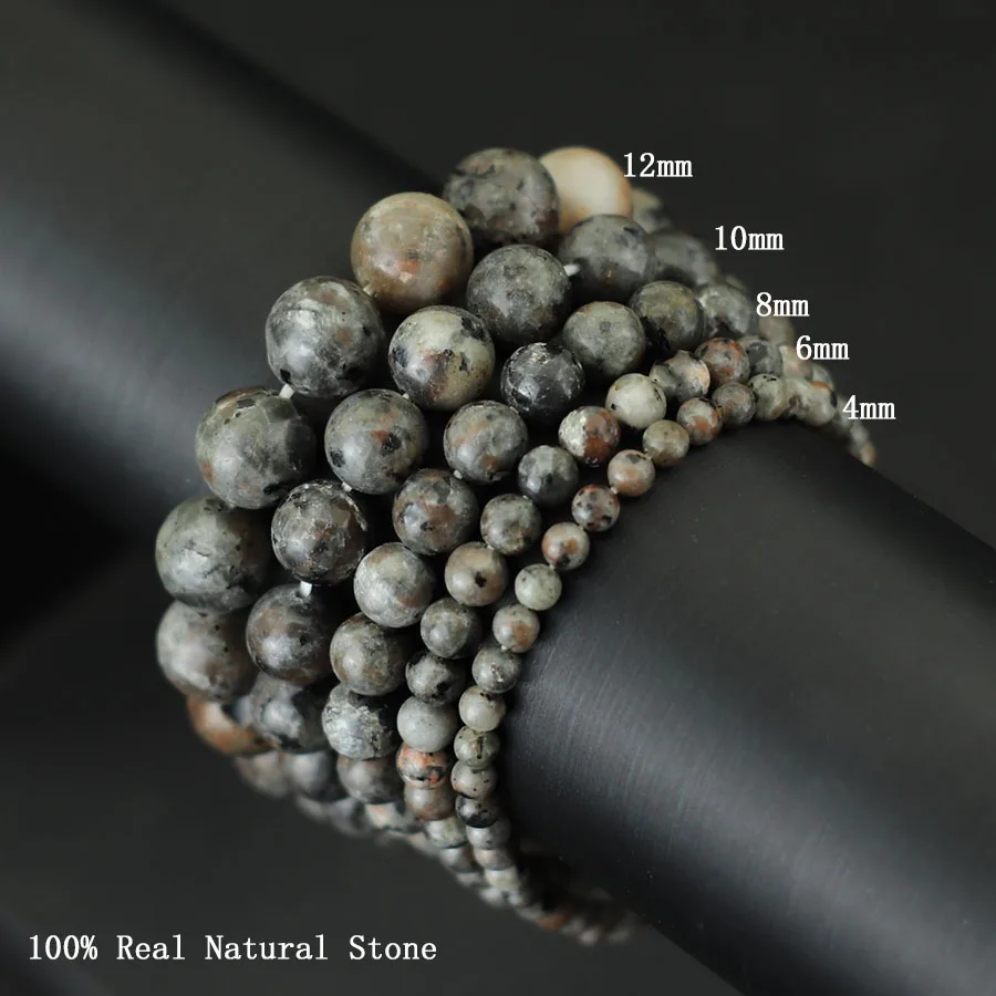 Simple 4/6/8/10/12mm Gemstone Stretch Beaded Bracelet Unisex Natural Fire Stone Jewelry Leisure Pulseira Accessories Joias Gifts