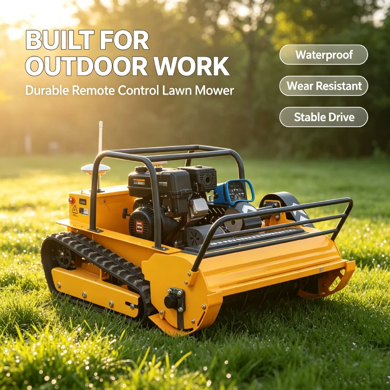 Wholesale Crawler Remote Control Tracked Lawn Mower Robotic Grass Mowing Machine Competitive Price