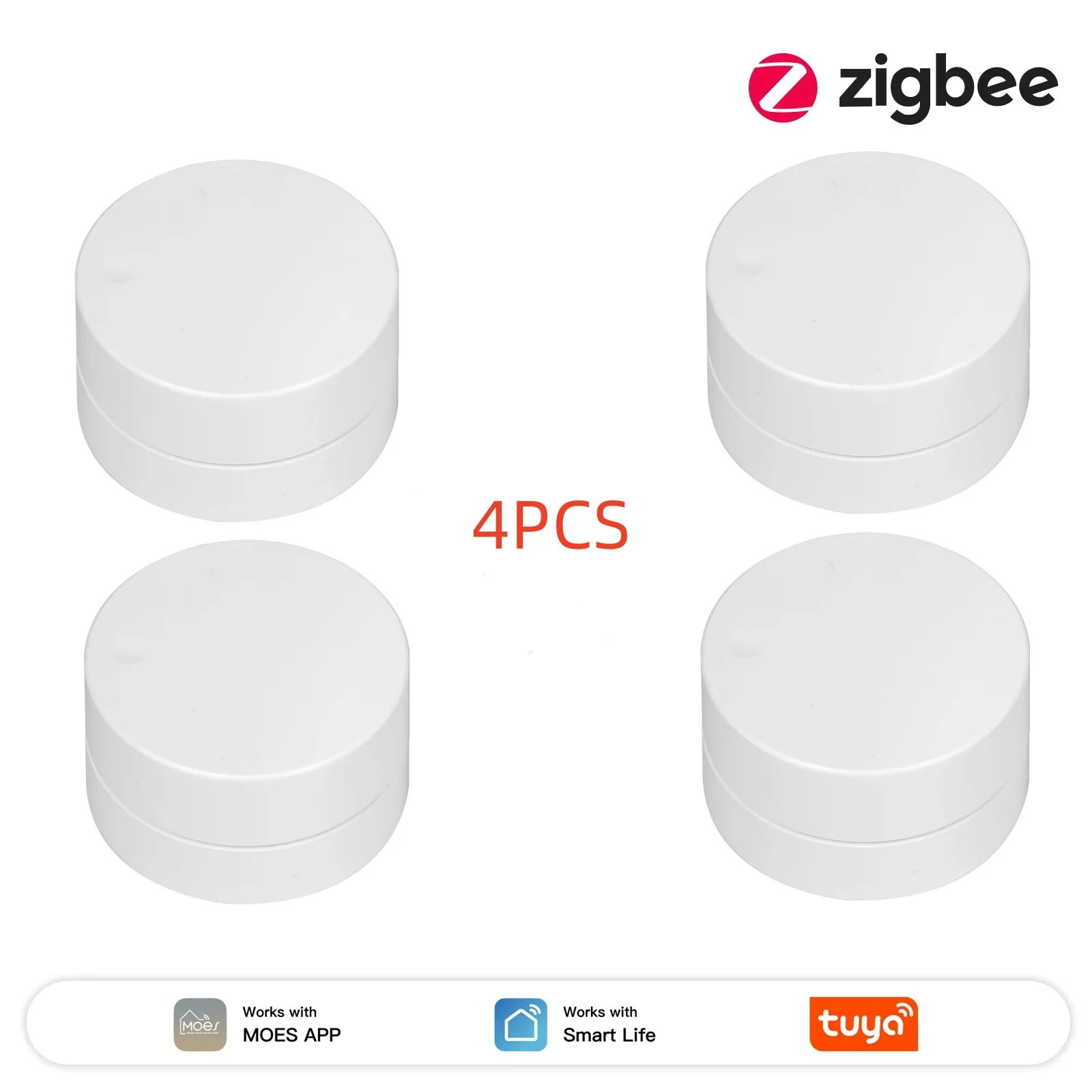 MOES Tuya Zigbee Smart Scene Switch Draadloze afstandsbediening Licht RGB Dimbaar Verstelbaar 5 Acties Thuis Scenario's Draaiknop