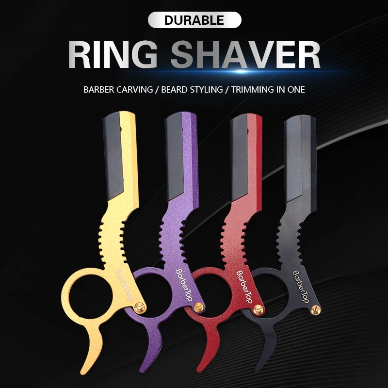 

3Pcs Portable Professional Single Ring Barber Single Edge Shave Razor Vintage Classic Edge Razor with Easy Blades Replacement