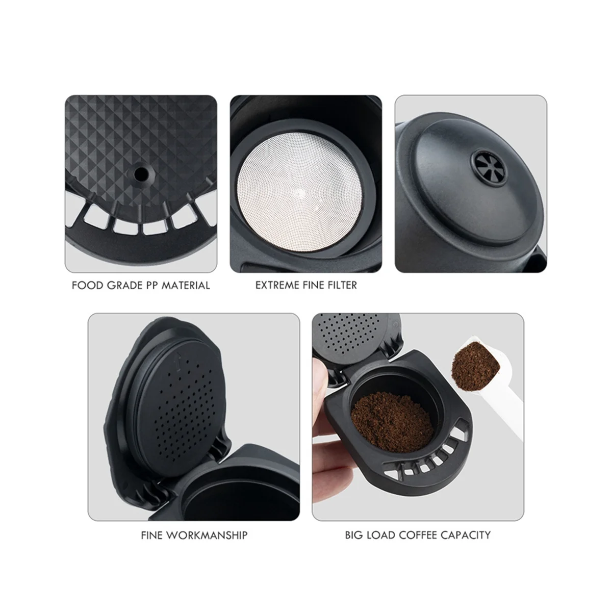 For Genio S / Piccolo XS Coffee Machines Espresso Accessories Refill Coffee Adapter Reusable Capsule Adapter