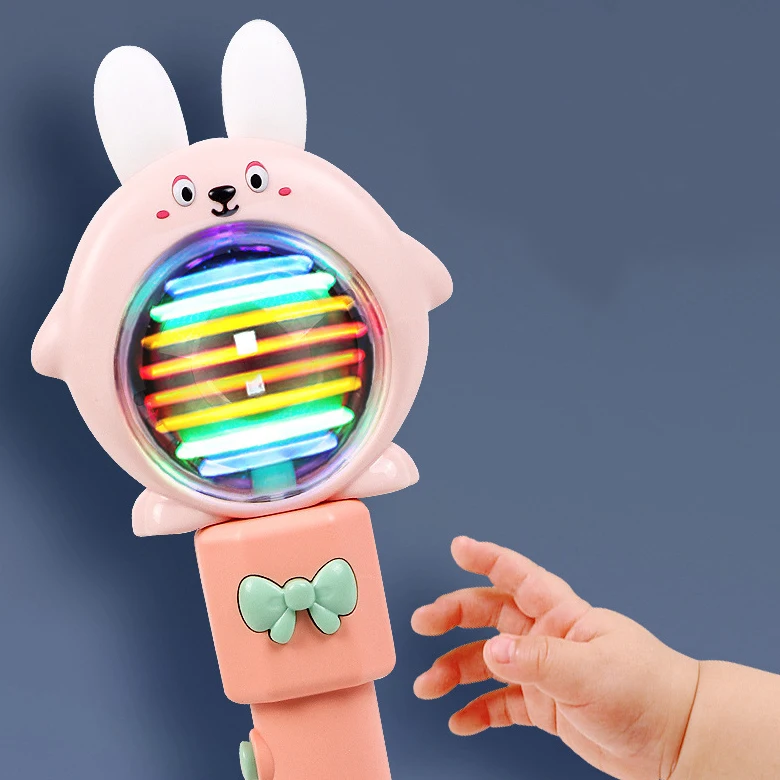 Children's Music Wand Frog Soft Rubber Ears Rabbit Music Light Magic Wand Girl Princess Fairy Wand Baby Luminous Toys