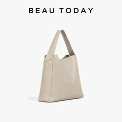 BEAUTODAY Tote Bags Women Genuine Cow Leather Solid Color Square Large Capacity Female Handbag Handmade 62051