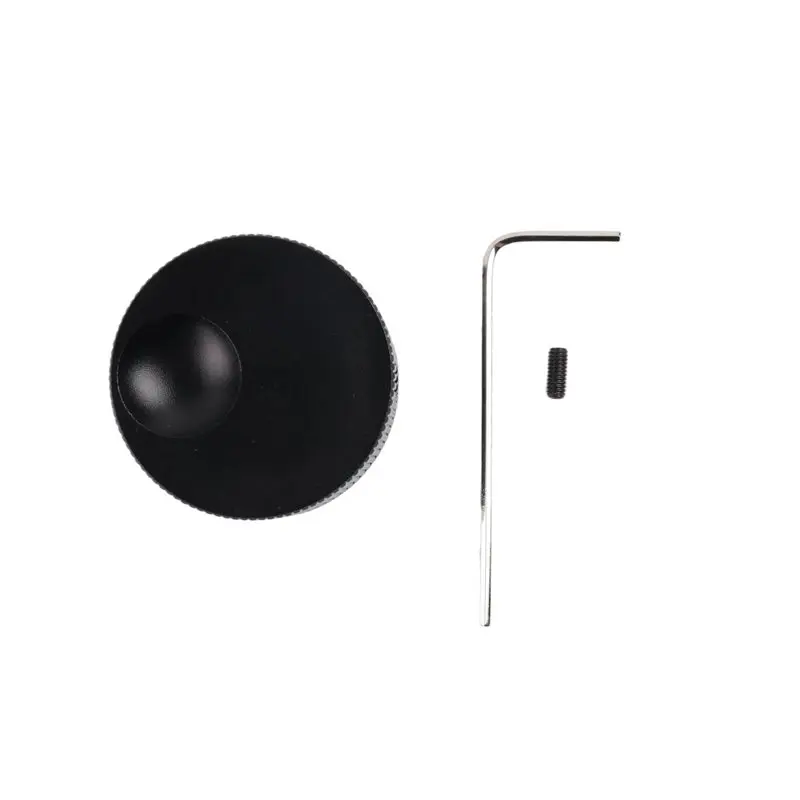 AEE9-Matte Universal Convenient 32X13mm 6Mm Hole Black Solid Aluminum Solid Volume Potentiometer Control Knob