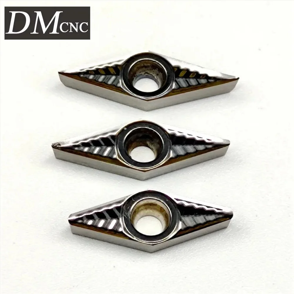 10/50/100 قطعة VCGT110302/04/08-AK ZM01 تحول إدراج لألومنيوم كربيد الأسمنت