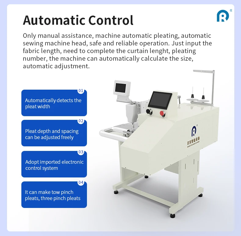 Pleated Curtain Sewing Machine Industrial Curtain Stitching Pleating Machine