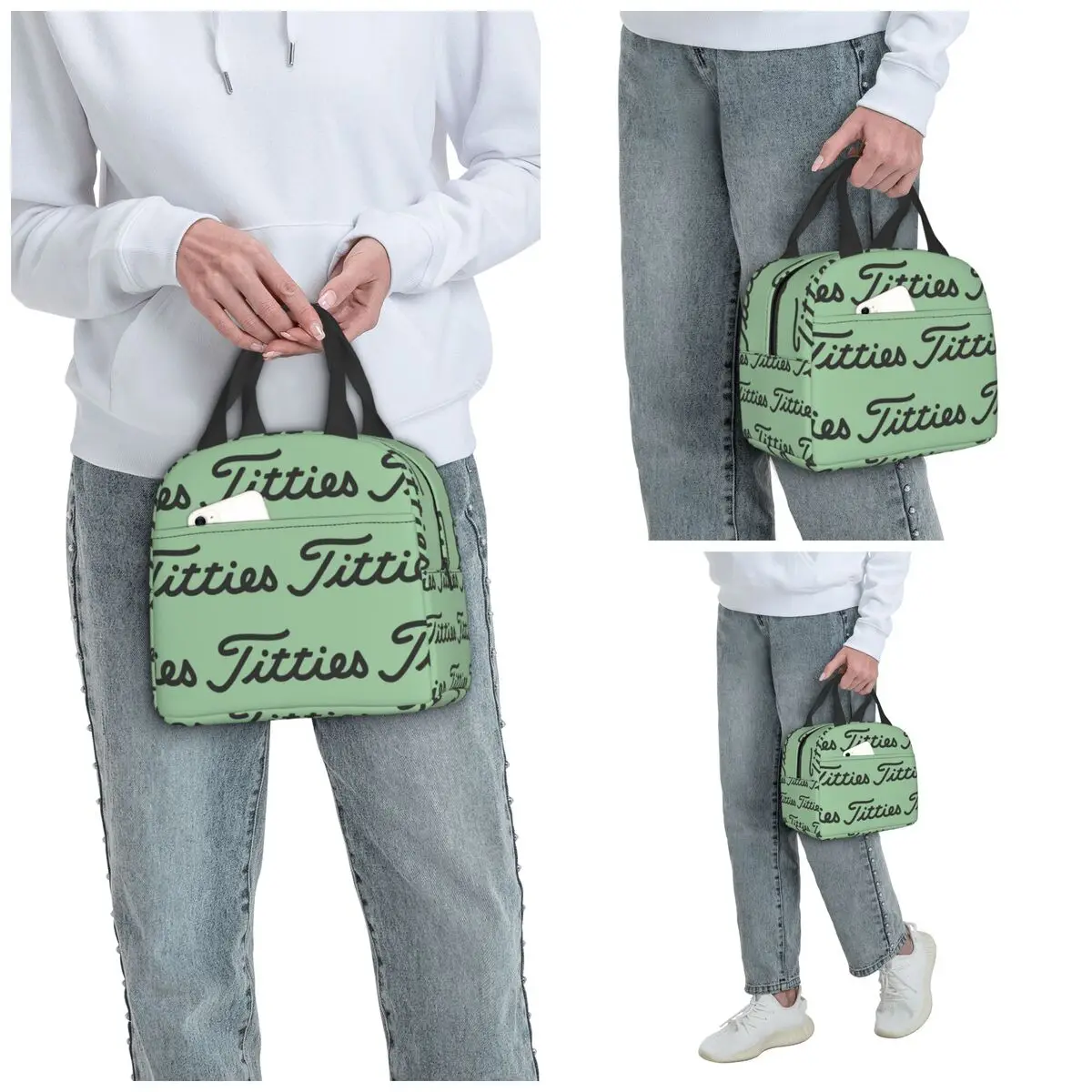 Titties Golf Ball Insulated Lunch Bag for Kids School Cooler Thermal Food Box Tote Portable Lunch Boxes Container