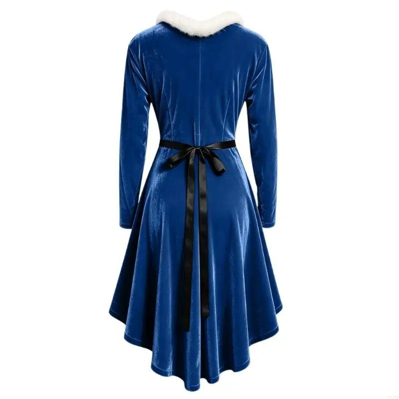 Robe Mère Noël à Franges Femme – Modèle Rouge – photo 2