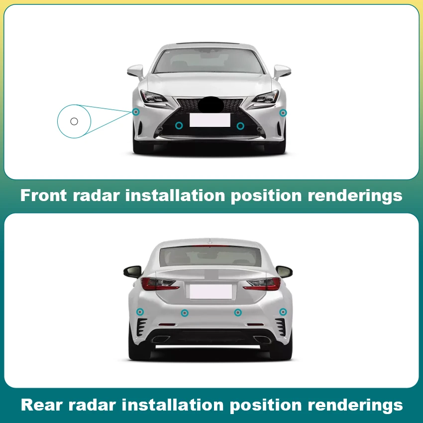 Original Display Screen Car parking sensor kit Assistance Backup Radar Buzzer System For Lexus RC 350 300 F SPORT 2016 to 2024