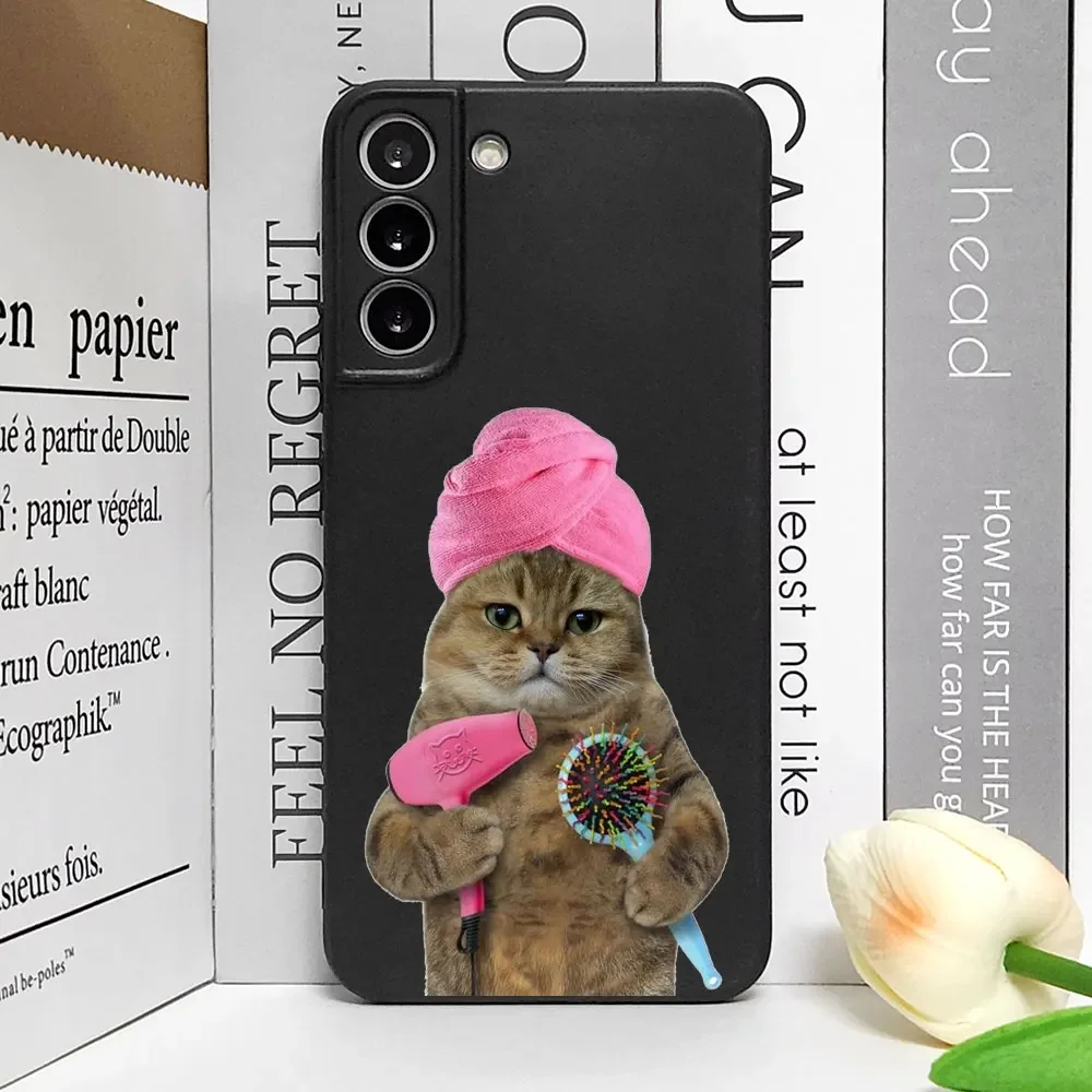 Funny Cartoon Animal Cat Phone Case for VIVO Y35 Y21S Y33S Y78 Plus Vivo S17 S16 S18 S10 V20se Soft Cover Aesthetic Fundas Shell image 2