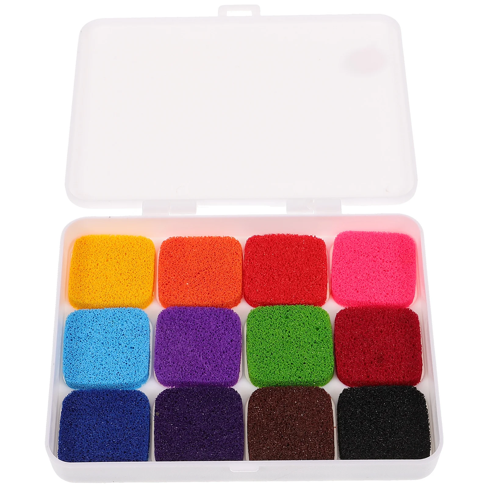 ชุดแสตมป์หมึกพกพา 1 ชุด ล้างออกได้ สำหรับมือ ผ้า กระดาษ หมึก 12 สี สำหรับงานฝีมือ แสตมป์หลากสี