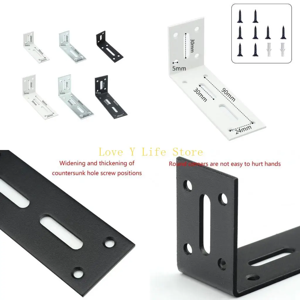 

L74C Heavy Duty L-Shaped Shelf Holder Cold-Rolled Steel Shelf Mounting Bracket