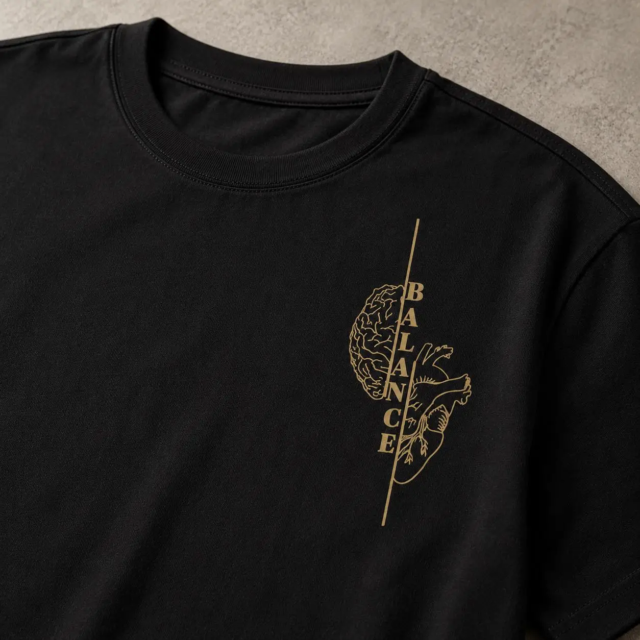 Men's Pattern T-shirt: Balance Compass, Rationality and Emotion Summer Street Style Casual Polyester Fiber T-shirt Summer Trend