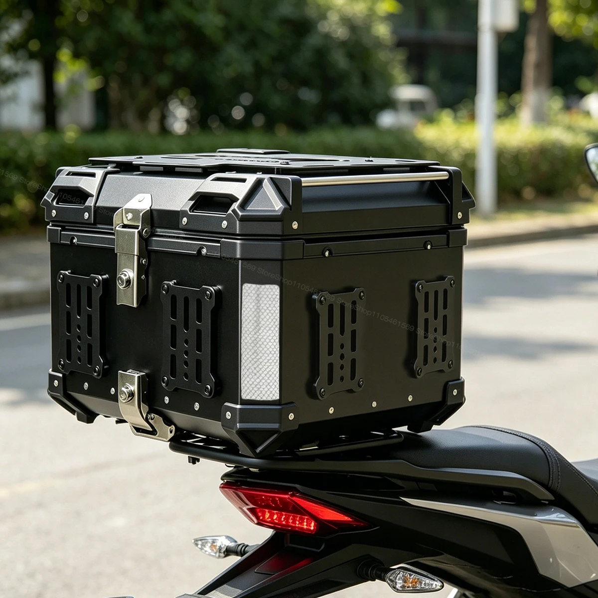 Motorcycle Top Case Molle Panel Aluminum Alloy Tactical Storage Box Universal Side Box Modular Organizer Quick-Mounting