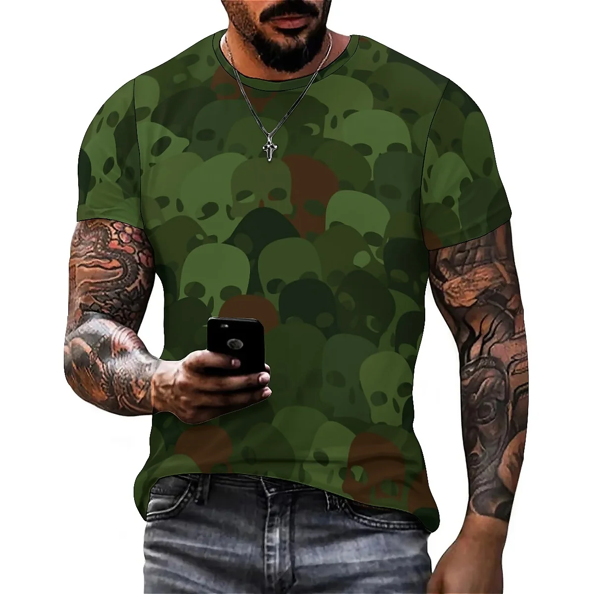 

Christmas American Style T-Shirt - Men's 3D Printed Short-Sleeve Youth Men's Top