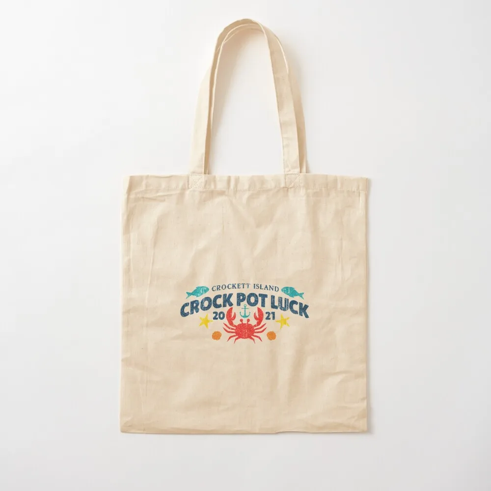 Crockett Island Crock Pot Luck (Variant) Tote Bag free delivery bags Handbags Women's tote bag Canvas Tote Bag