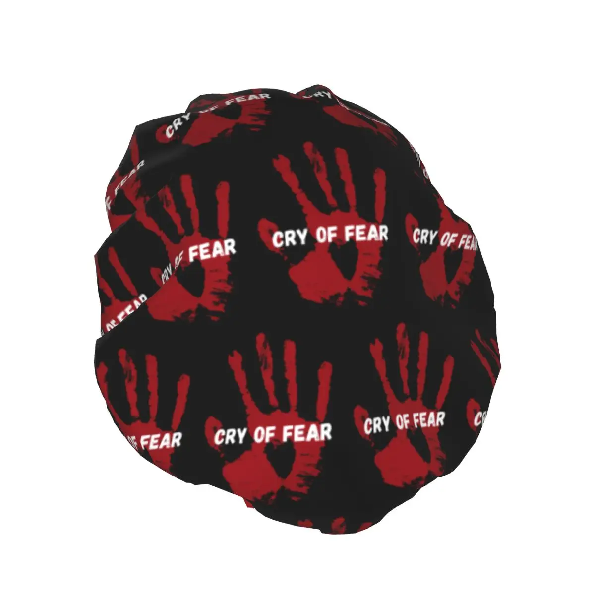 Custom Swedish Horror Video Games Cry Of Fear Shower Cap Women Reusable Waterproof Large Size Bath Caps for Long Hair