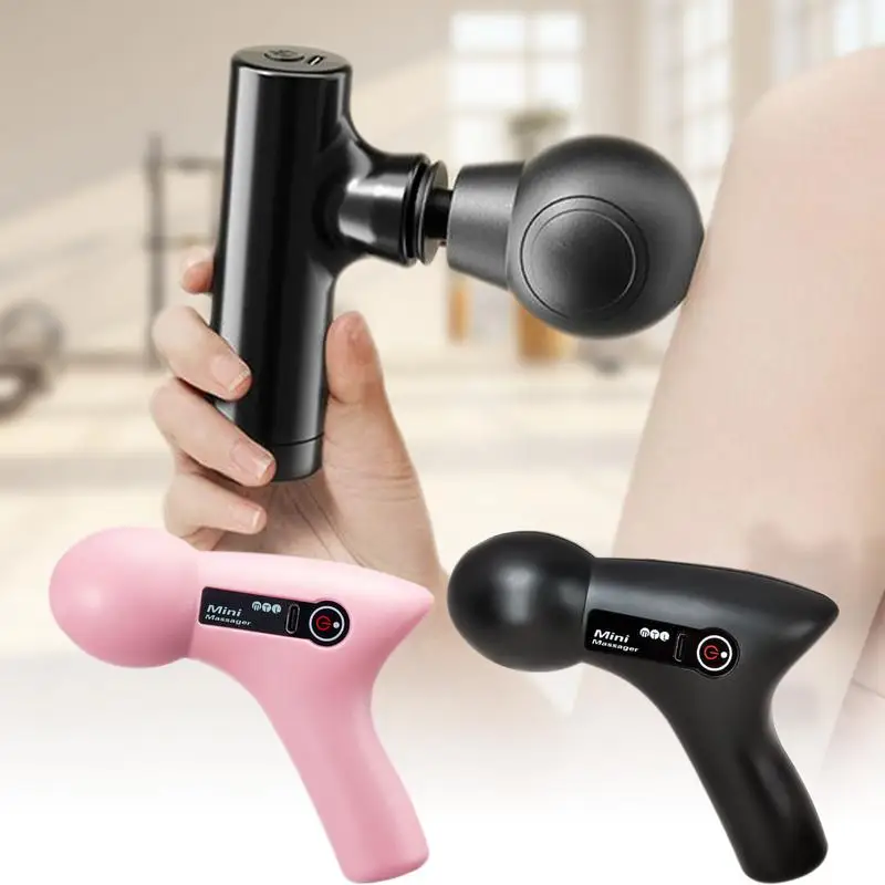 Portable Handheld Massager Portable Massager Device LED Display Small Quiet Muscle Massage Device Electric Muscle Massager For