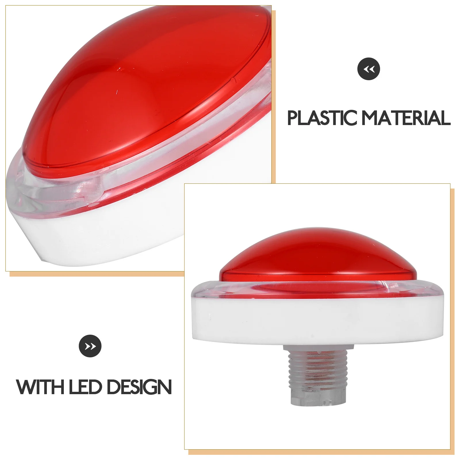 

1Set Illuminated Button Switch Round LED Buzzer for Gaming Console Party Answer Machine Reusable Flashing Buzzer Device