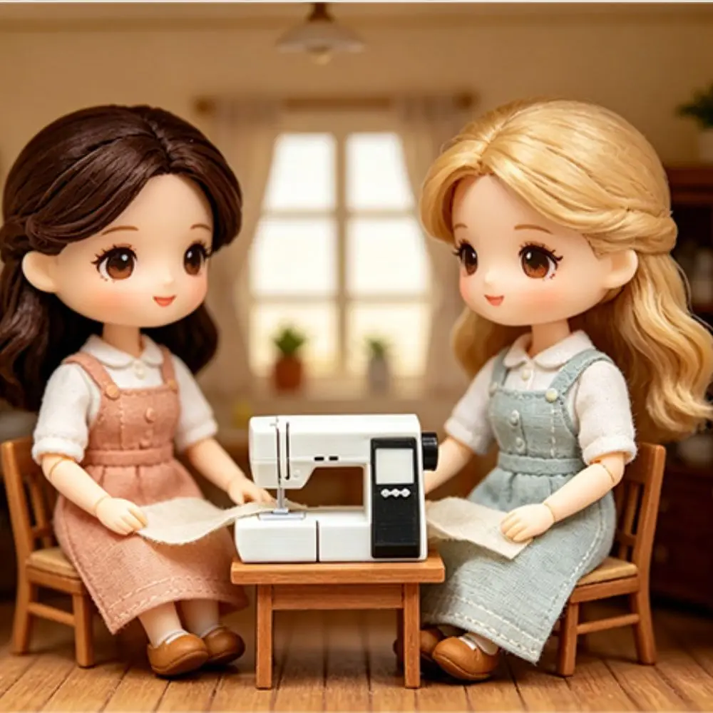 Miniature Dollhouse Sewing Machine Model Realistic Small Size Sewing Machine Model Lightweight Dollhouse Furniture Accessory