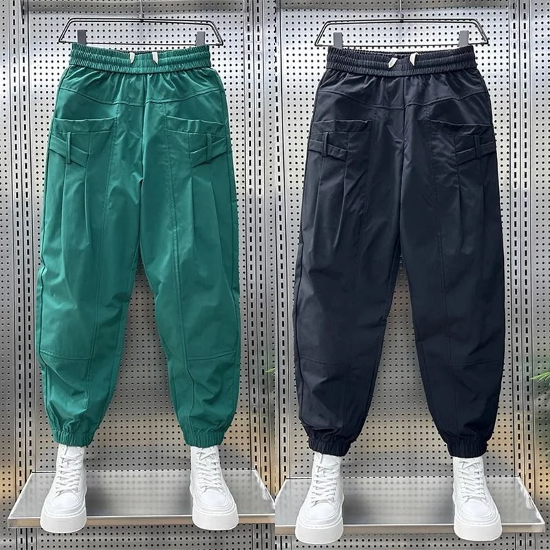 

Мужские модные брюки больших размеров 300 Pou Workwear, осенние свободные брюки-харланы для пар, повседневные брюки прямого кроя