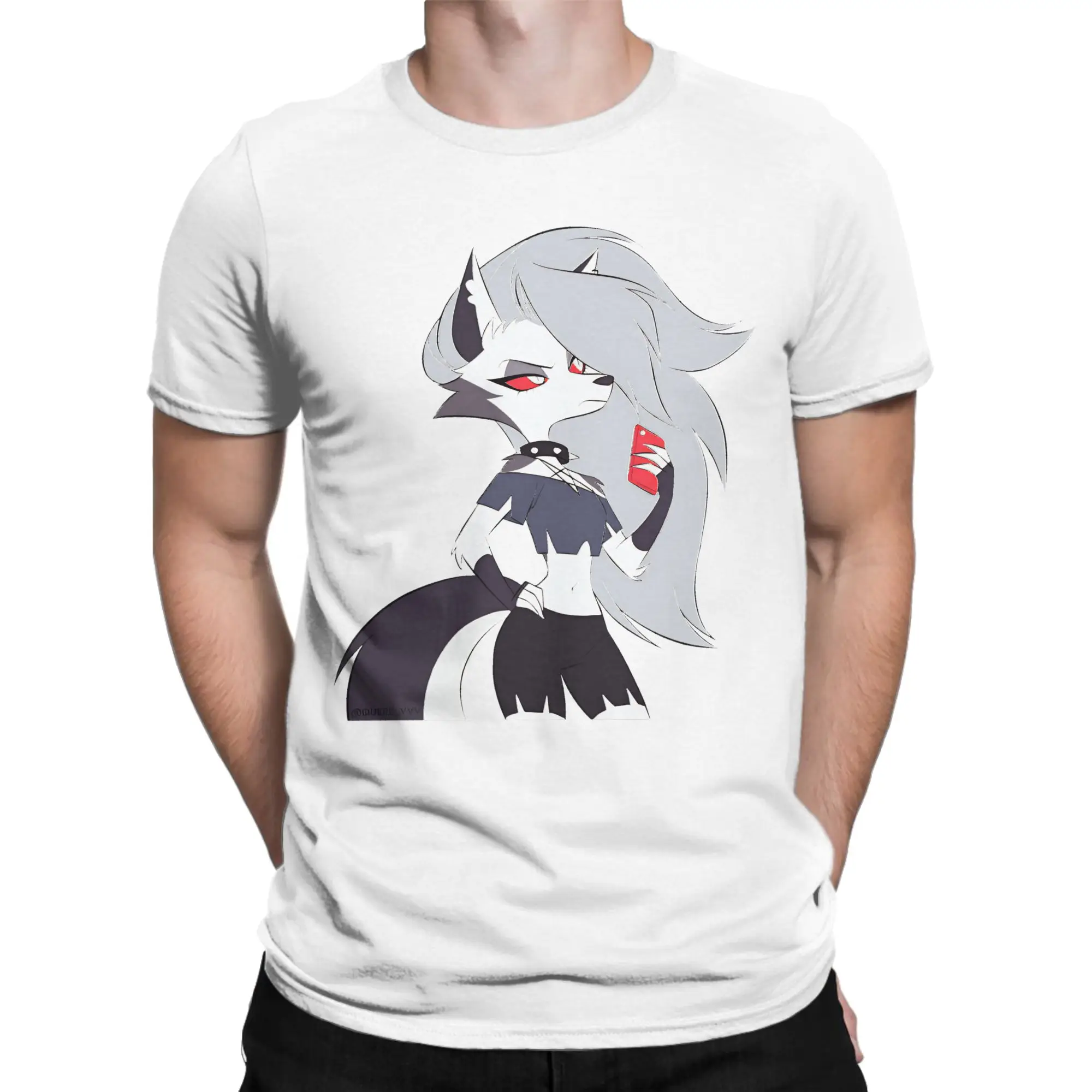 Helluvas Bosses Loona T Shirt Beach  Harajuku T Shirts Men's Cotton Comfortable Plus Size Tees Short Sleeve Streetwear Tops